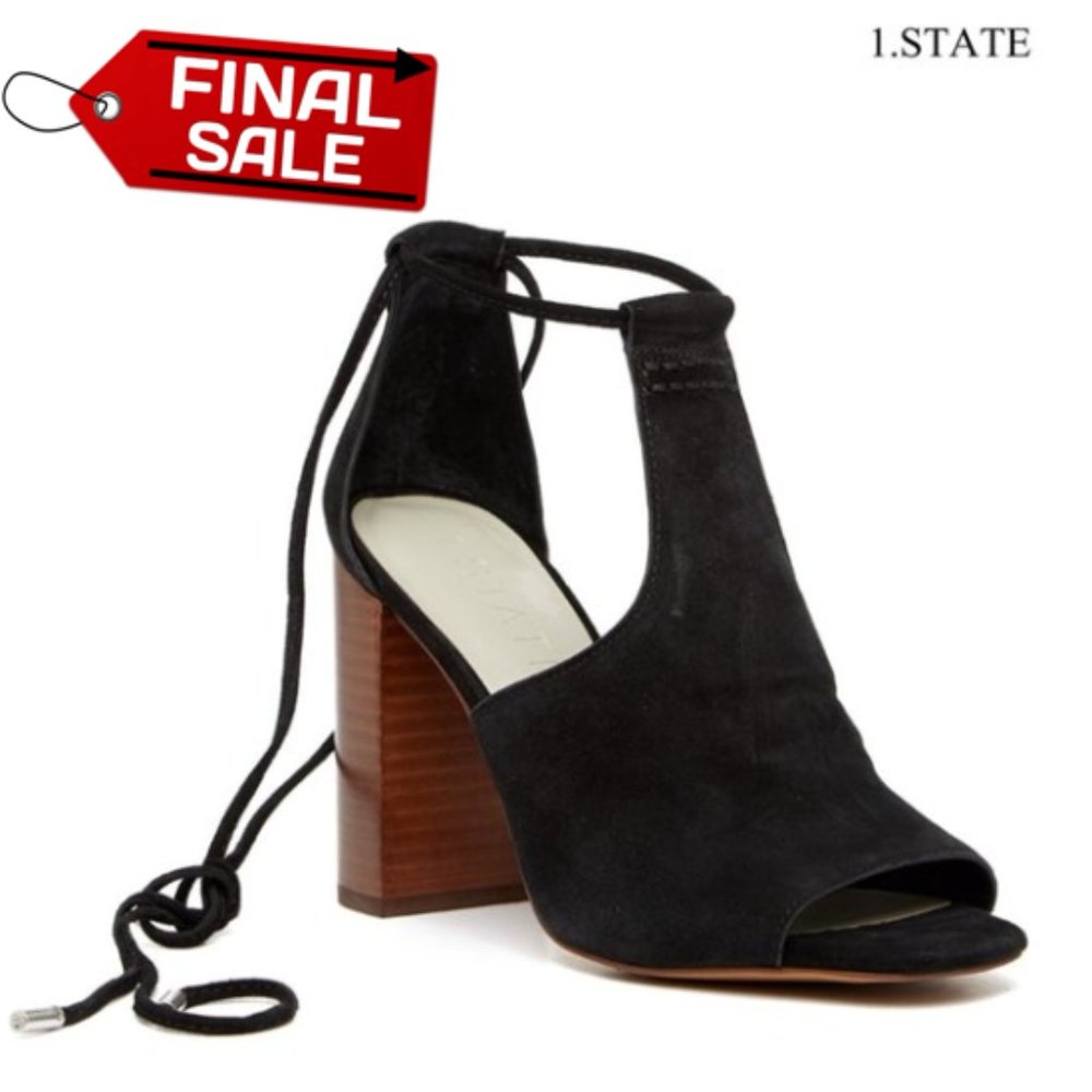 2 for $25 1.State Tilya Black Suede Ankle Tie Sandals - Picture 5 of 5